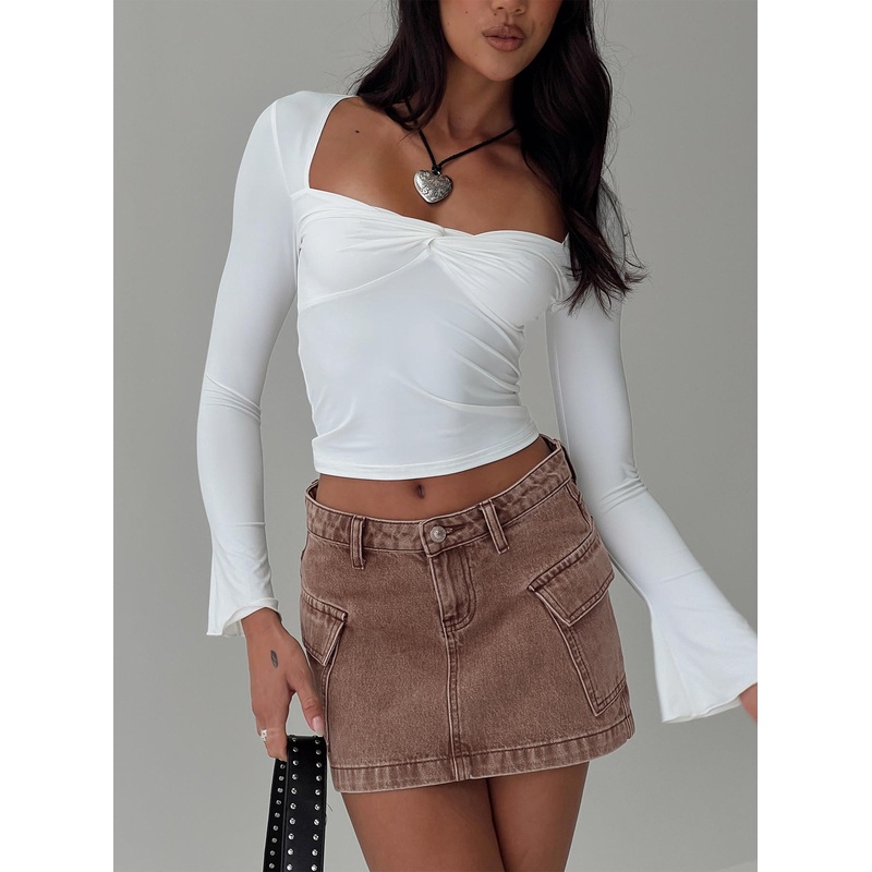 Clyne Long Sleeve Top White