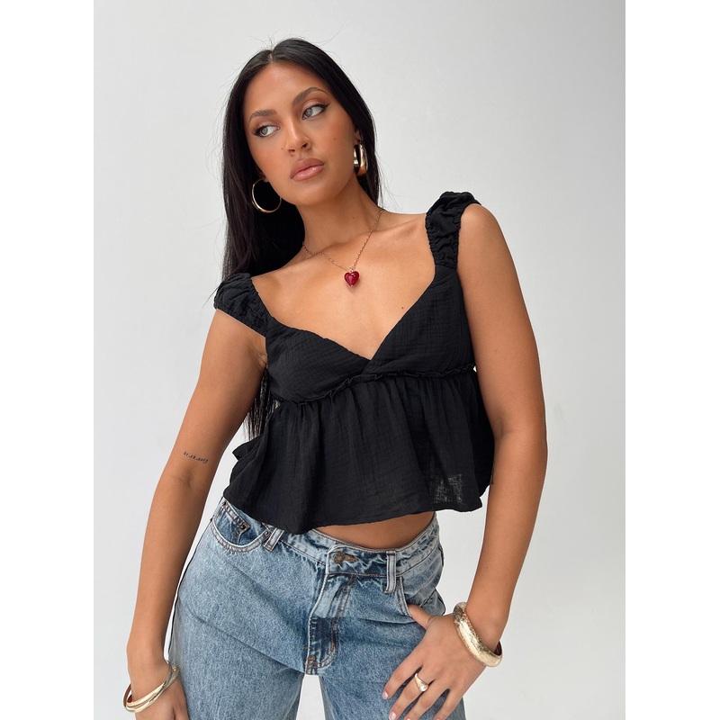 Contardo Short Sleeve Top Black