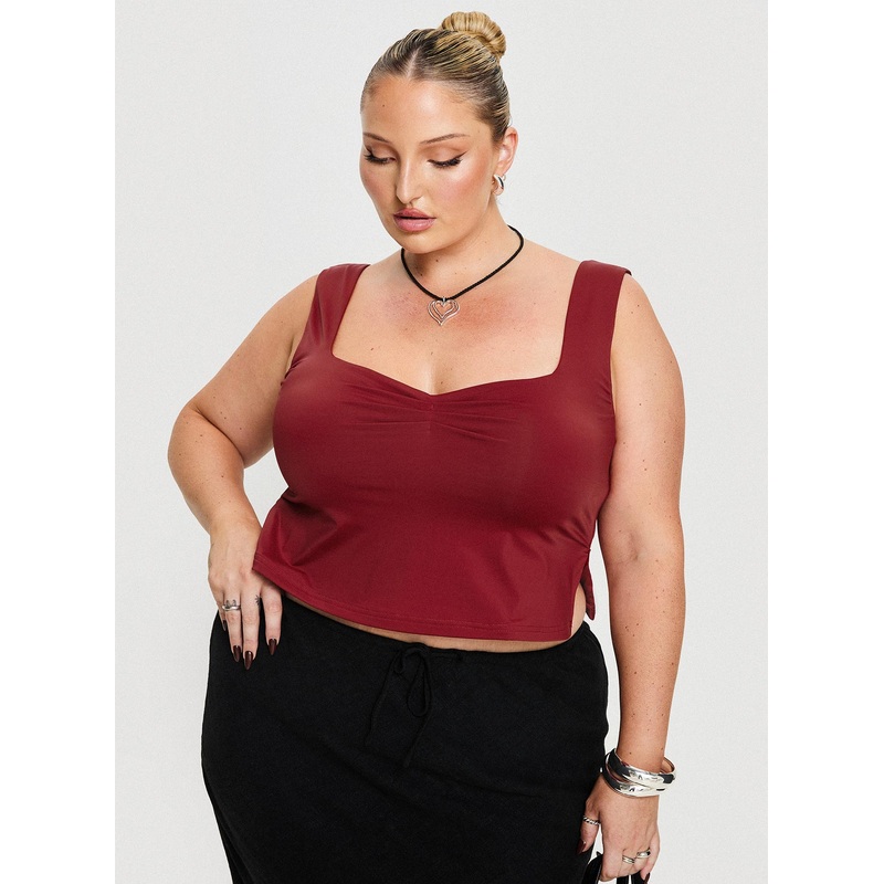 Rehna Top Burgundy Curve