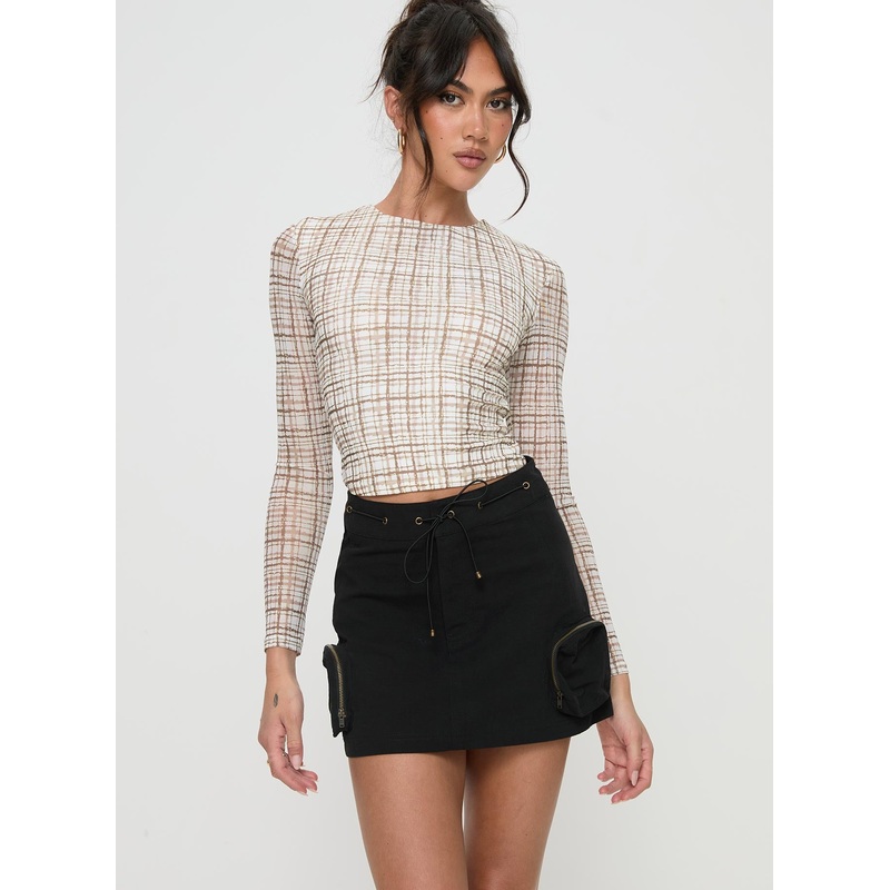 Rolleston Cargo Mini Skirt Black