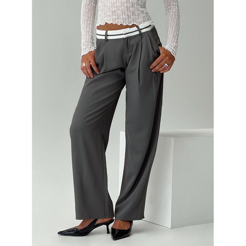Tennent Low Waist Pants Slate