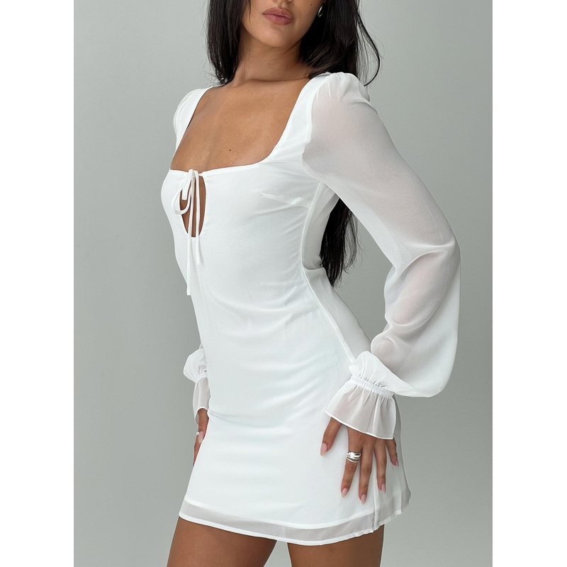 Bayford Long Sleeve Mini Dress White