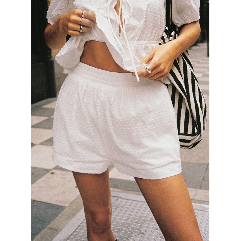 Dobby Shorts White