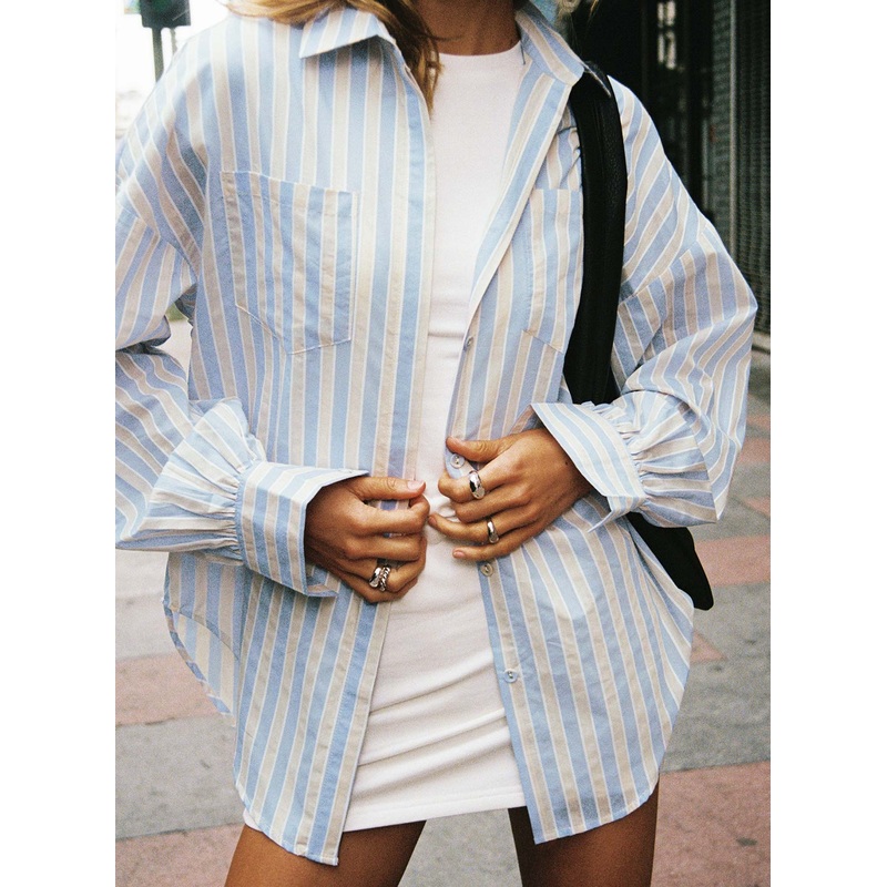 Santiaga Shirt Beige / Blue