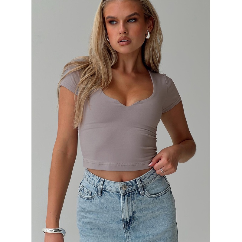 Serenie Top Grey