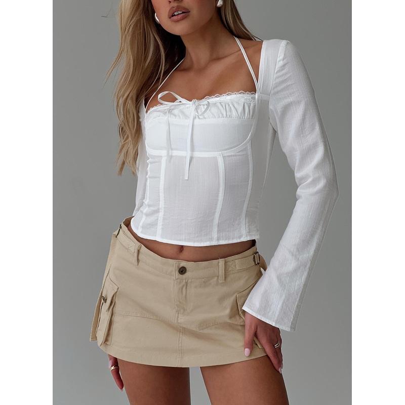 Talgada Long Sleeve Top White