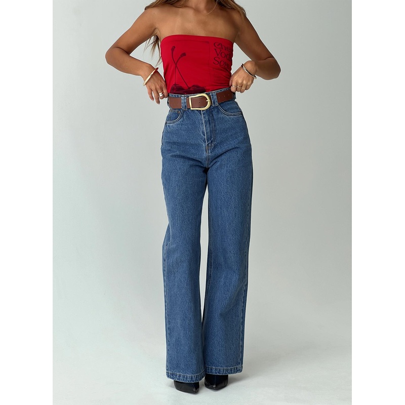 Zephee Wide Leg Jeans Light Wash