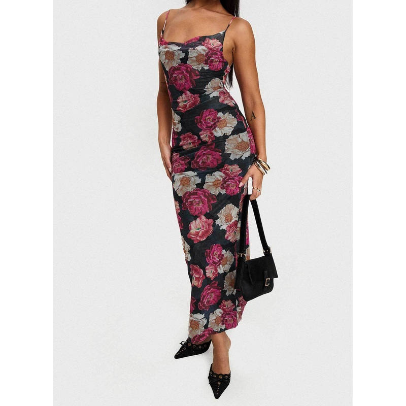 Auley Maxi Dress Multi / Red Floral