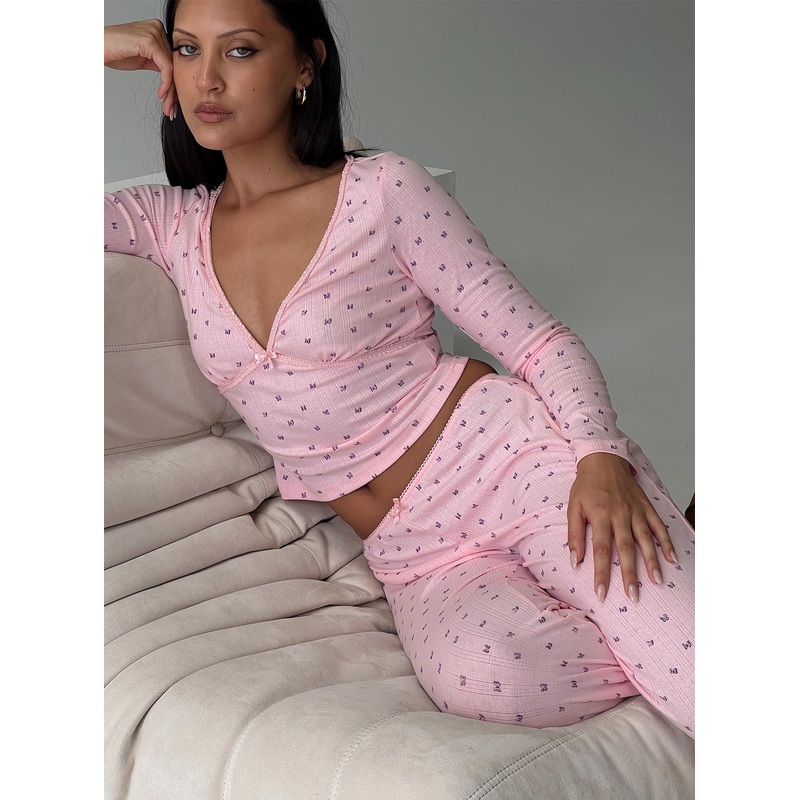 Blueberry Muffin Sleep Set Pink