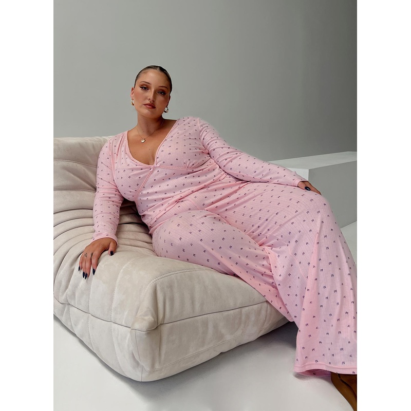 Blueberry Muffin Sleep Set Pink Curve