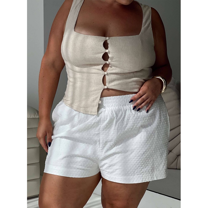 Dobby Shorts White Curve