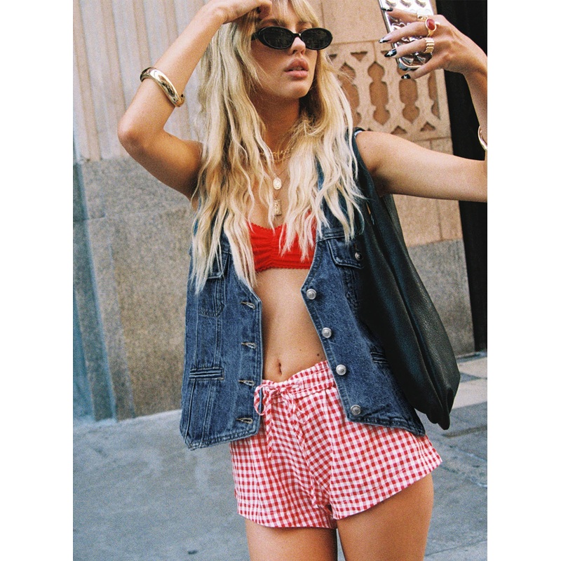 Neils Oversized Denim Vest Denim