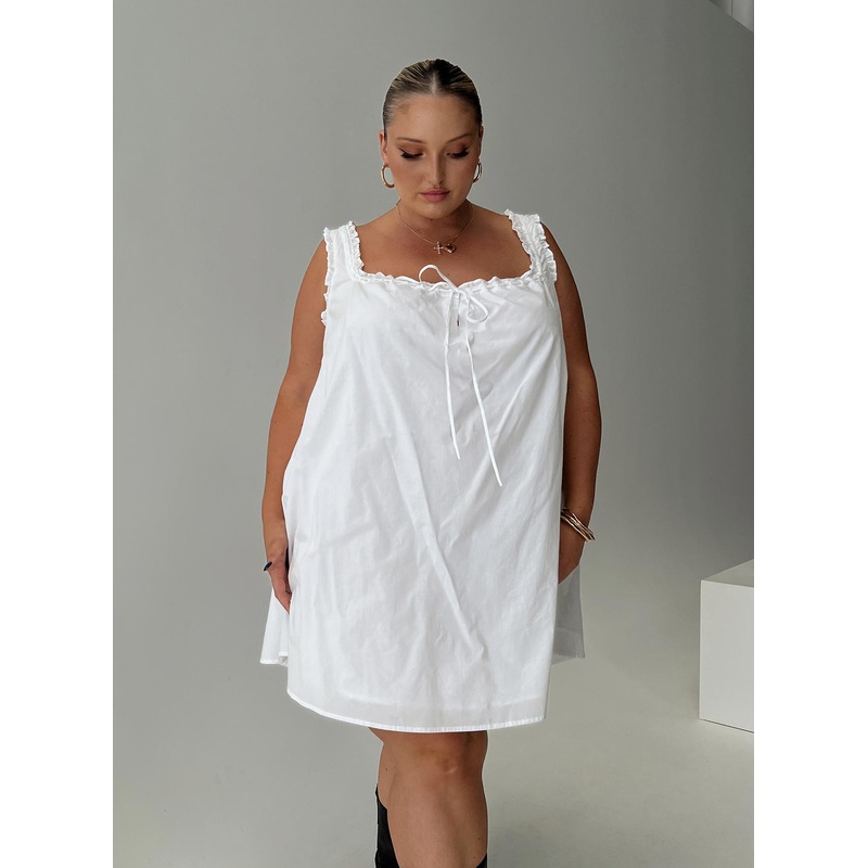 Swing Mini Dress White Curve