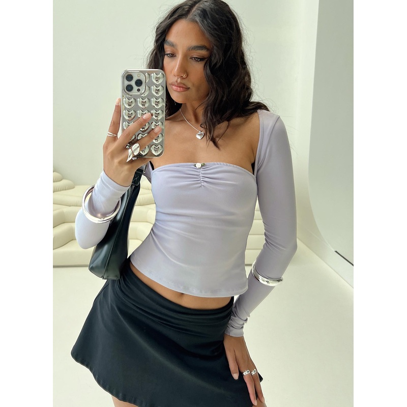 Adella Long Sleeve Top Grey