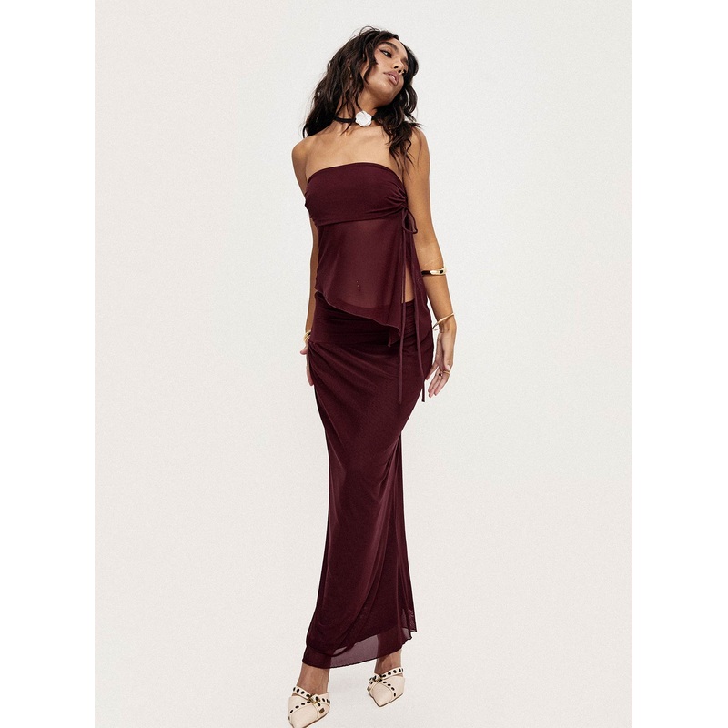Semara Strapless Set Burgundy