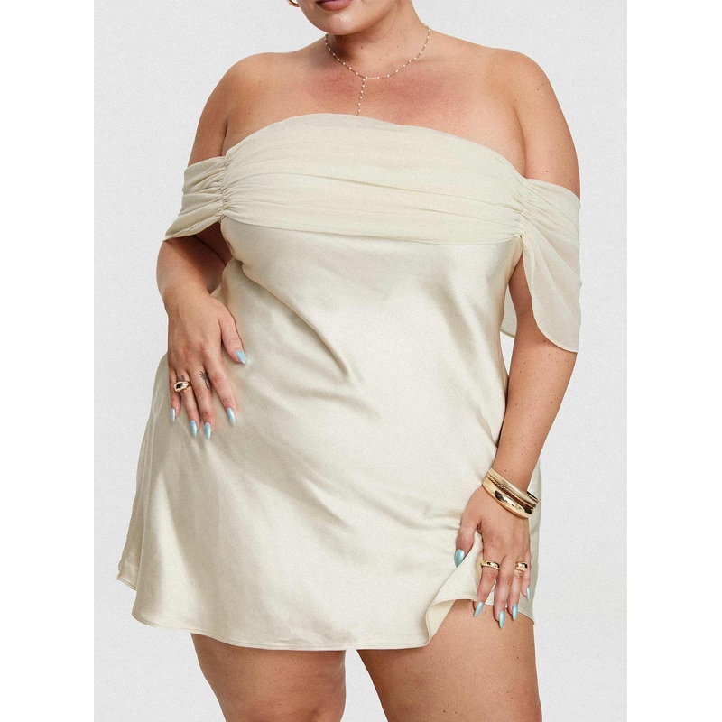 Adoration Mini Dress Cream Curve