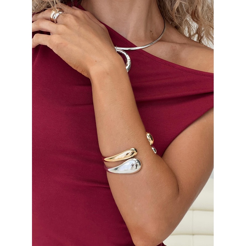 Chunky Mixed Metals Bracelet Pack Multi