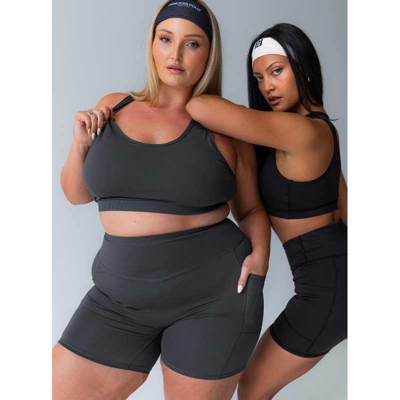 Conquer Activewear Shorts Grey Curve
