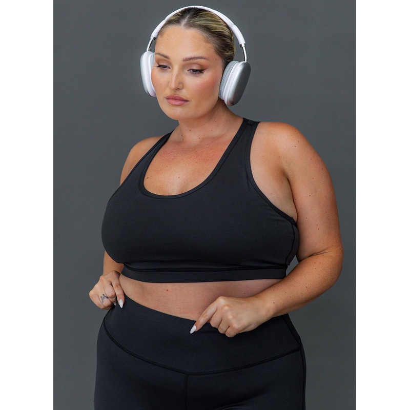 Energised Activewear Top Black Curve