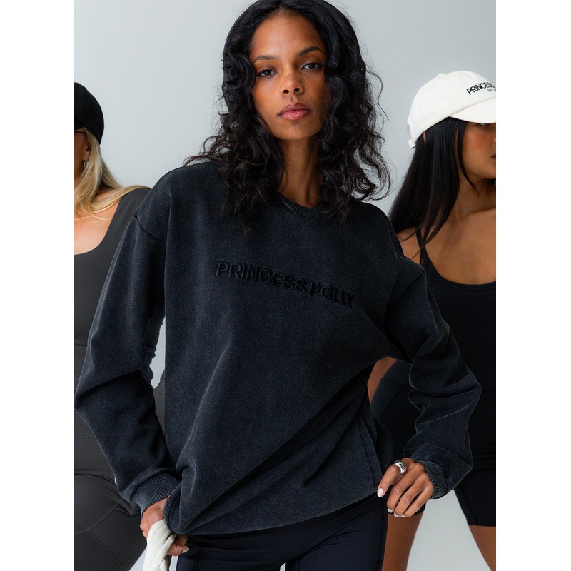 Fearlessness Activewear Crew Neck Sweatshirt Black