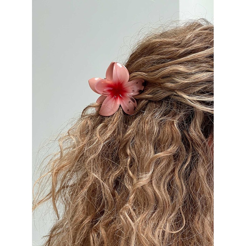Frangipani Hair Clip Pink