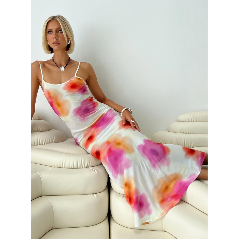 Luncheon Maxi Dress Pink Multi