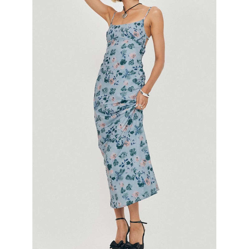Ravia Maxi Dress Blue / Floral