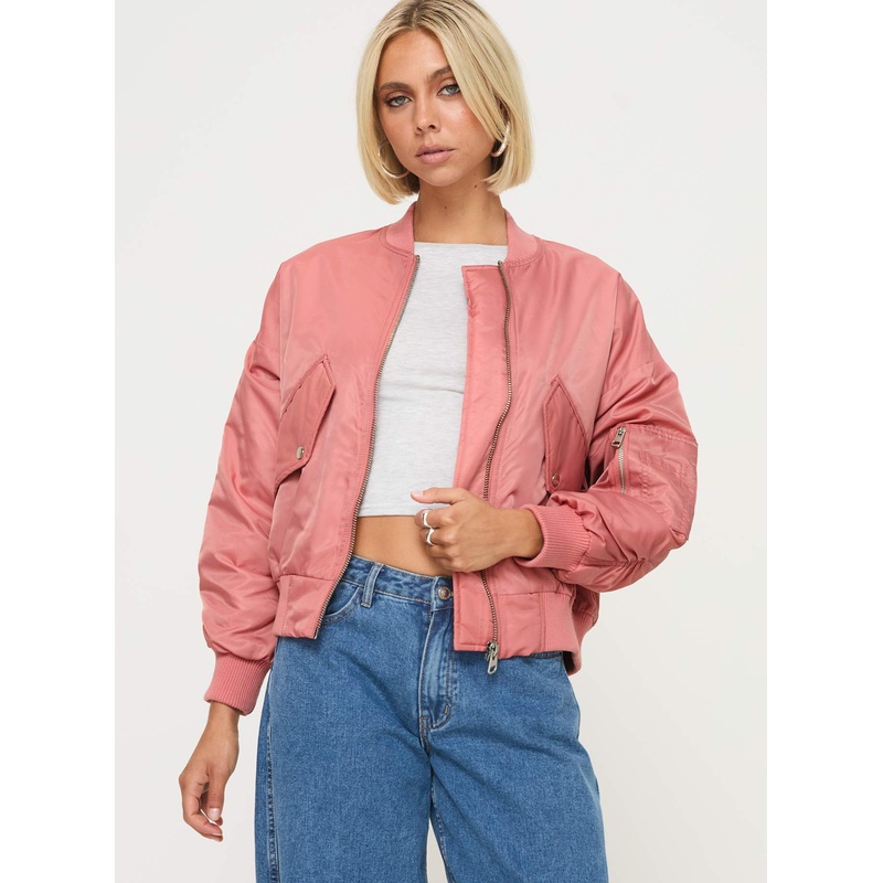 Regarn Bomber Jacket Dusted Rose