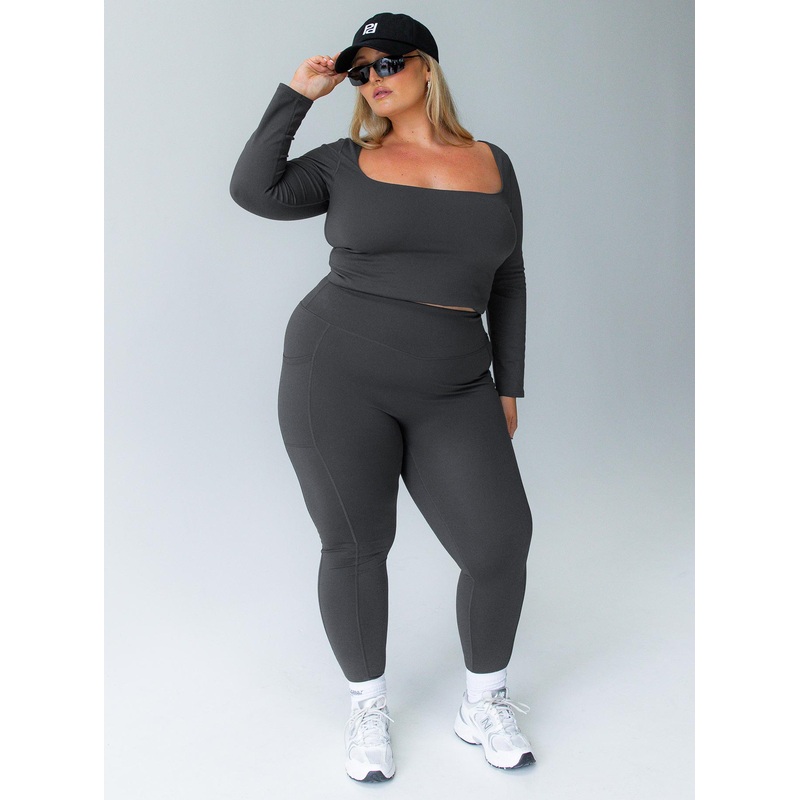 Unstoppable Activewear 7/8 Leggings Grey Curve