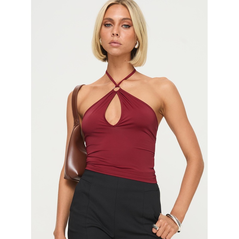 Vickie Halter Top Red