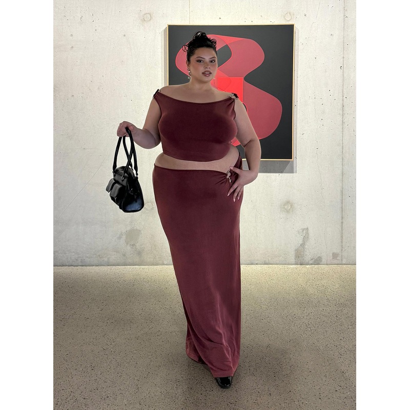 Whiley Maxi Skirt Mauve Curve