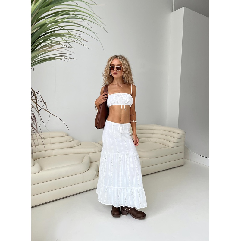 Arla Broderie Maxi Set White