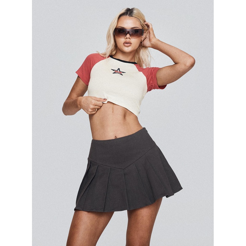 Bianchie Mini Skirt Charcoal
