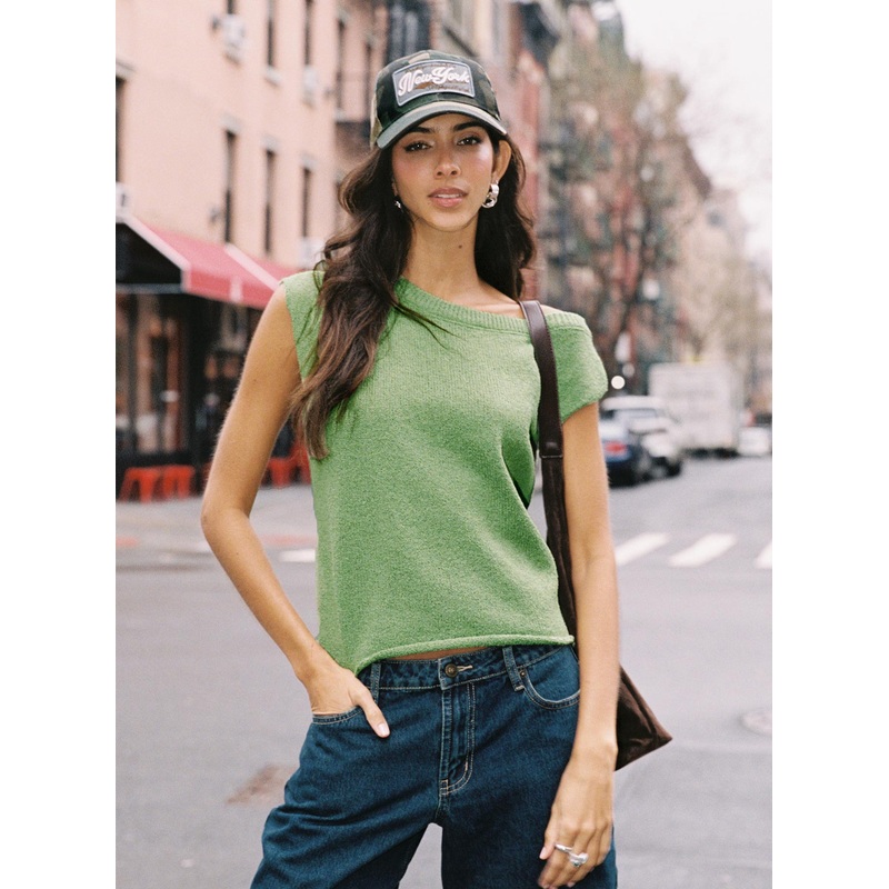 Ashfield Off Shoulder Top Green