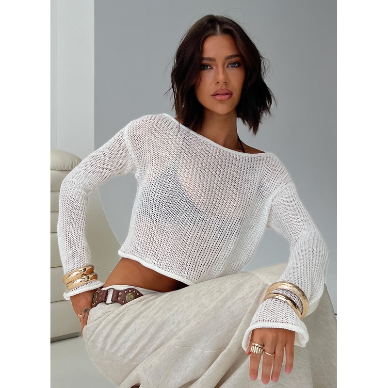 Cafe Pari Sweater White