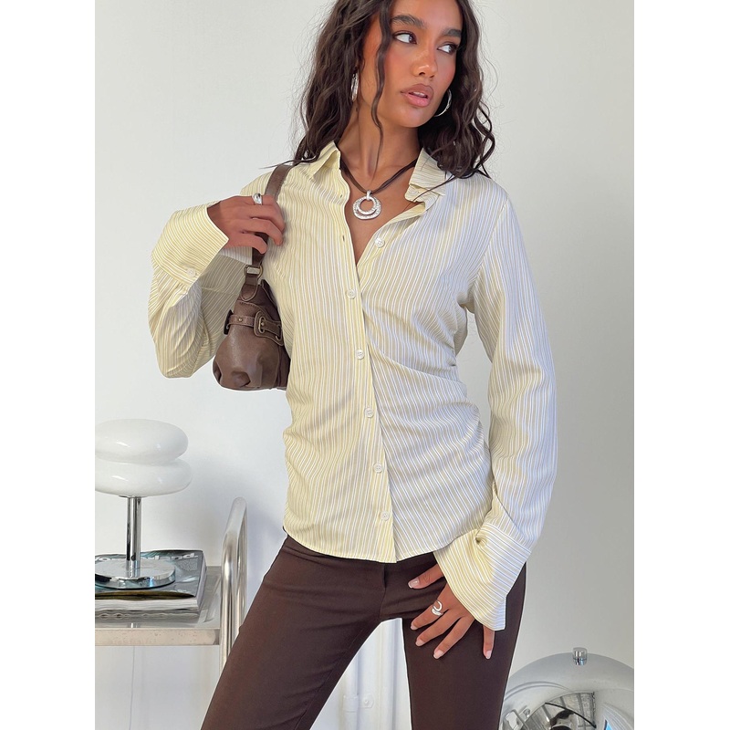 Rush Hour Long Sleeve Top Yellow Stripe
