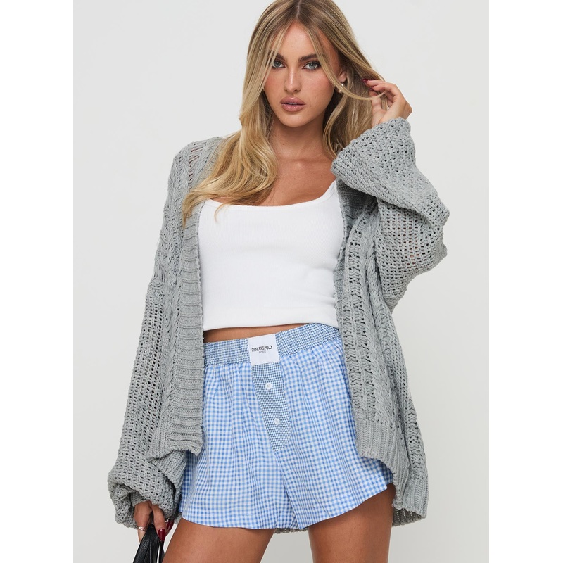 Abner Cable Cardigan Light Grey