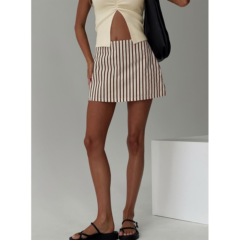 Gigi Skort Beige Stripe