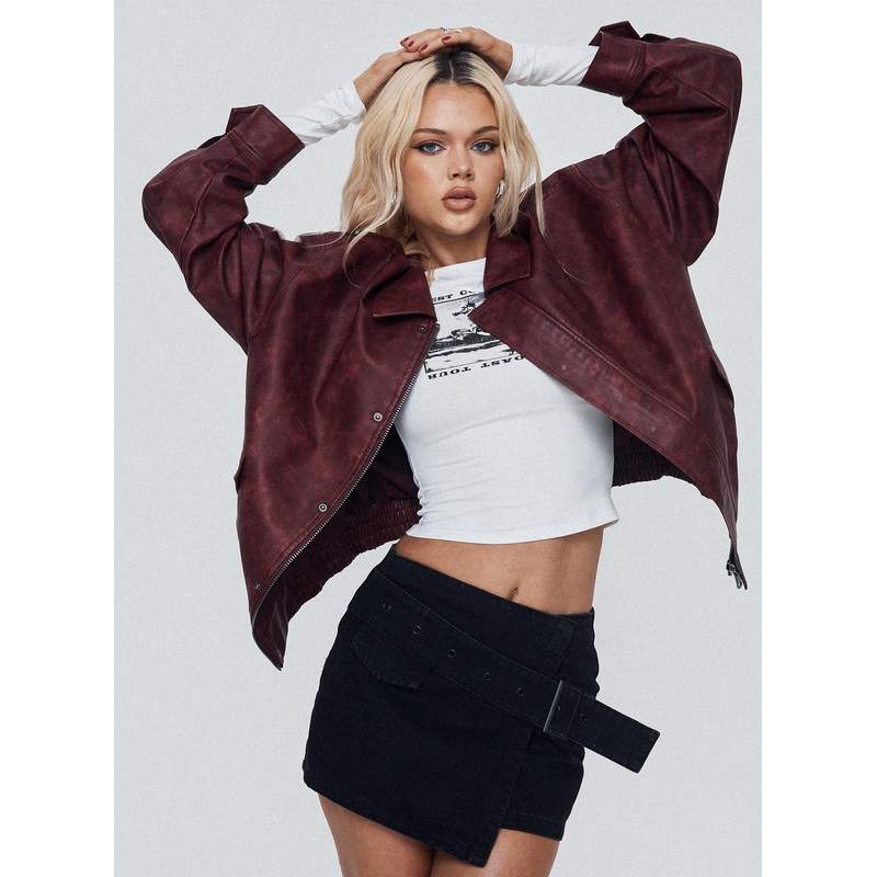 Kenny Bomber Jacket Burgundy