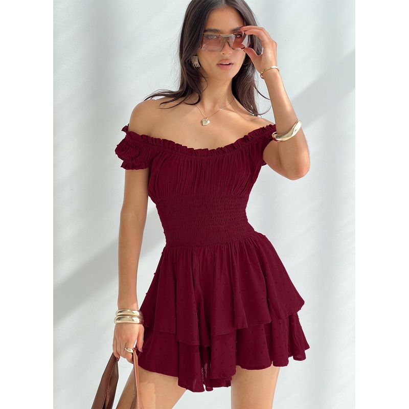 The Love Galore Romper Deep Cherry