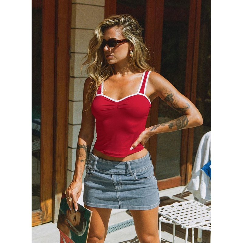 Brinkman Mini Skirt Light Wash Denim