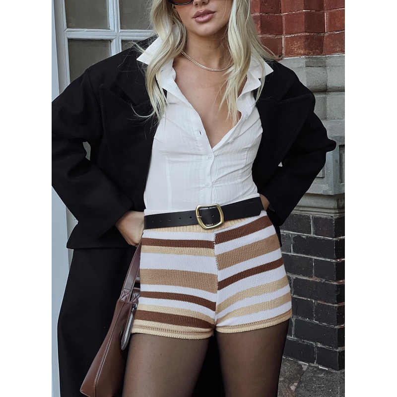 Herreria Stripe Shorts Beige