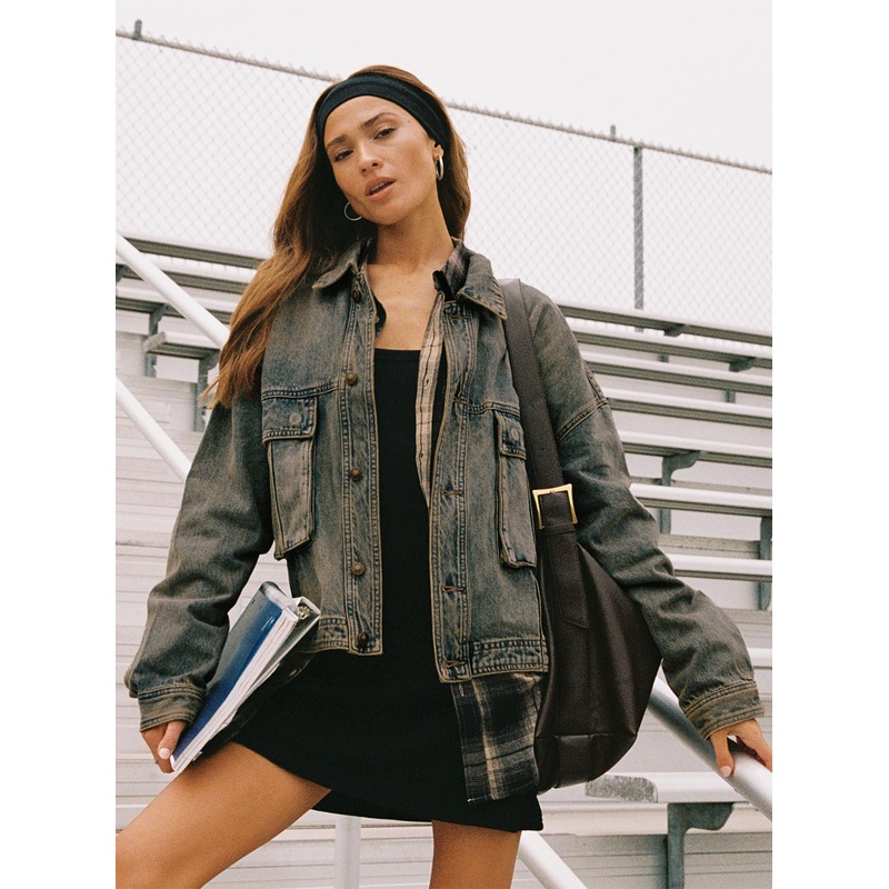 Kier Oversized Jacket Denim Antique Wash