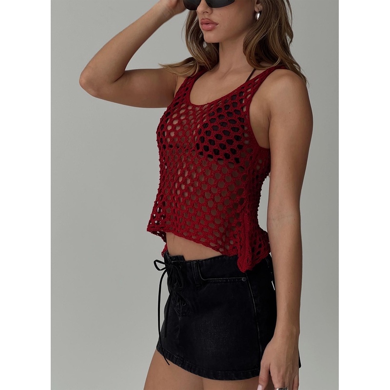 Shikarni Knit Top Red