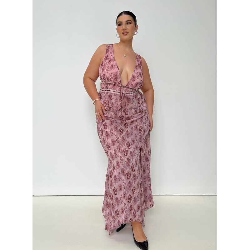 Nikolise Maxi Skirt Purple Curve