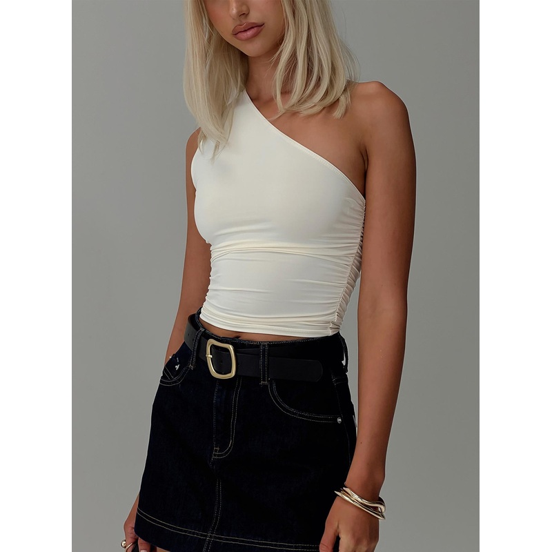 Annem One Shoulder Top Cream