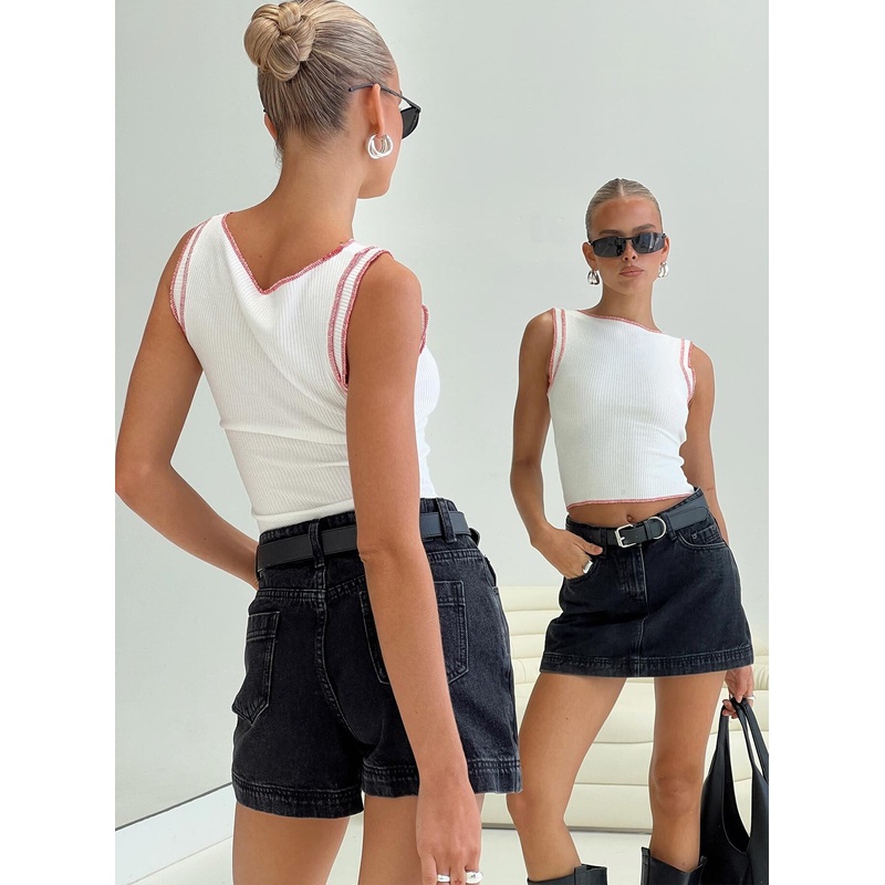 Gazelle Denim Skort Washed Black