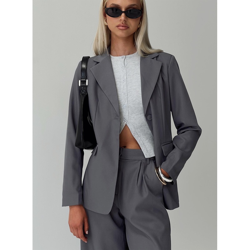 Relaxed Blazer Charcoal