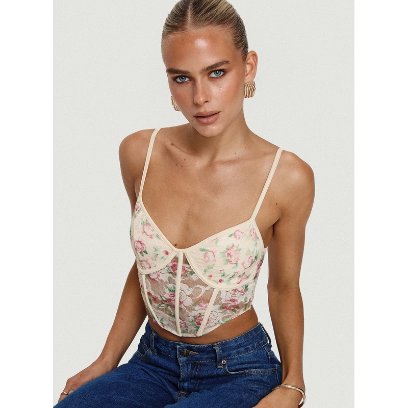 Romania Top Cream / Floral