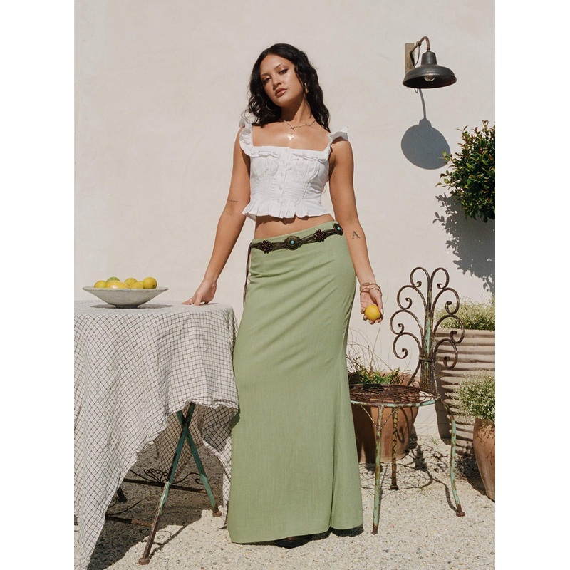 Sophia Maxi Skirt Green